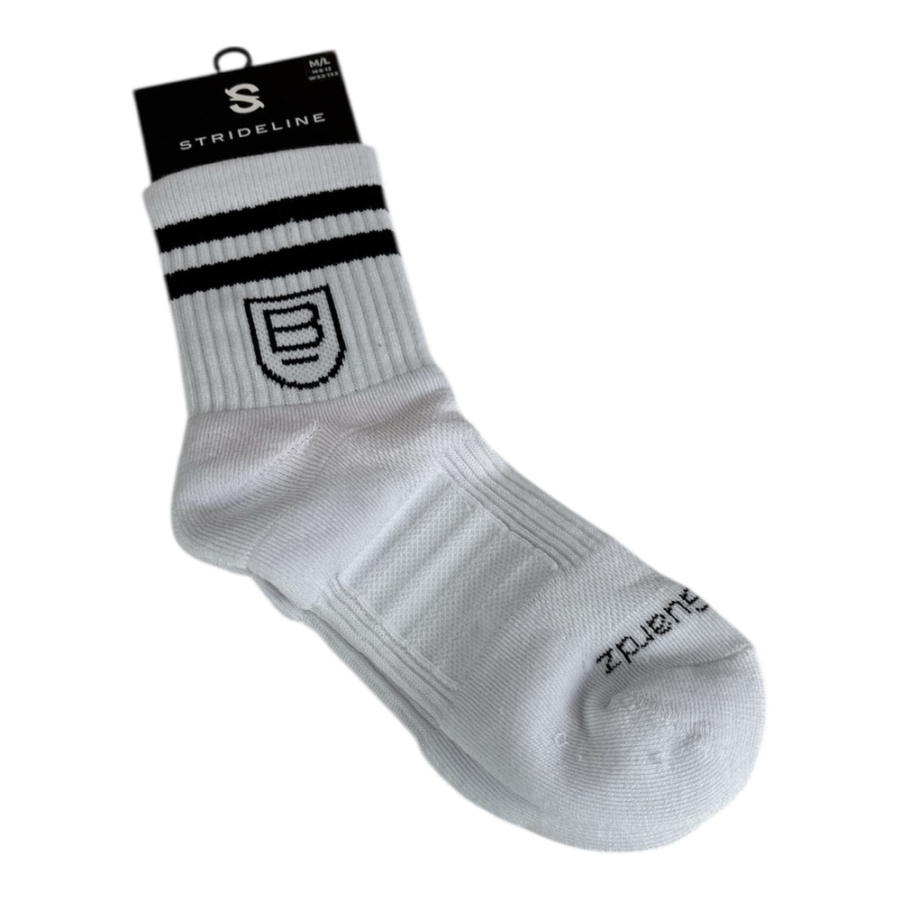 NWT Strideline crew sock Arch Support moisture wicking M/L M 8-12 W 9.5-13.5
